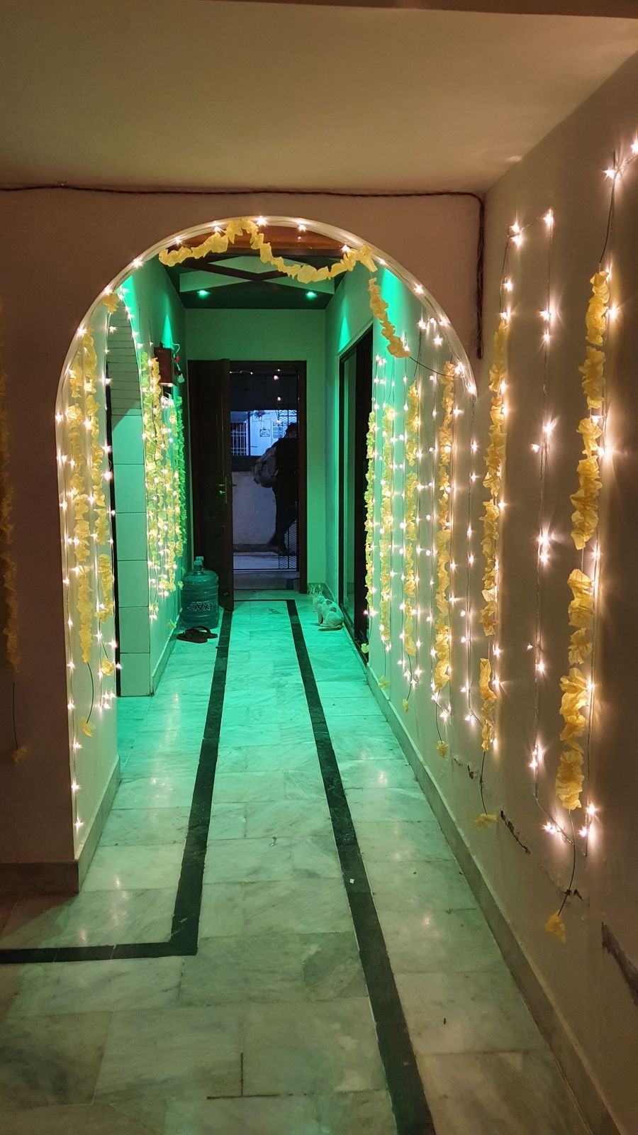 Wedding house fairy light decoration Karachi for mehndi and dholki lounge and walls – image 13