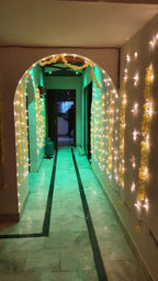 Wedding house fairy light decoration Karachi for mehndi and dholki lounge and walls – image 13