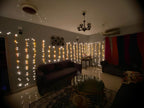 Wedding house fairy light decoration Karachi for mehndi and dholki lounge and walls – image 17