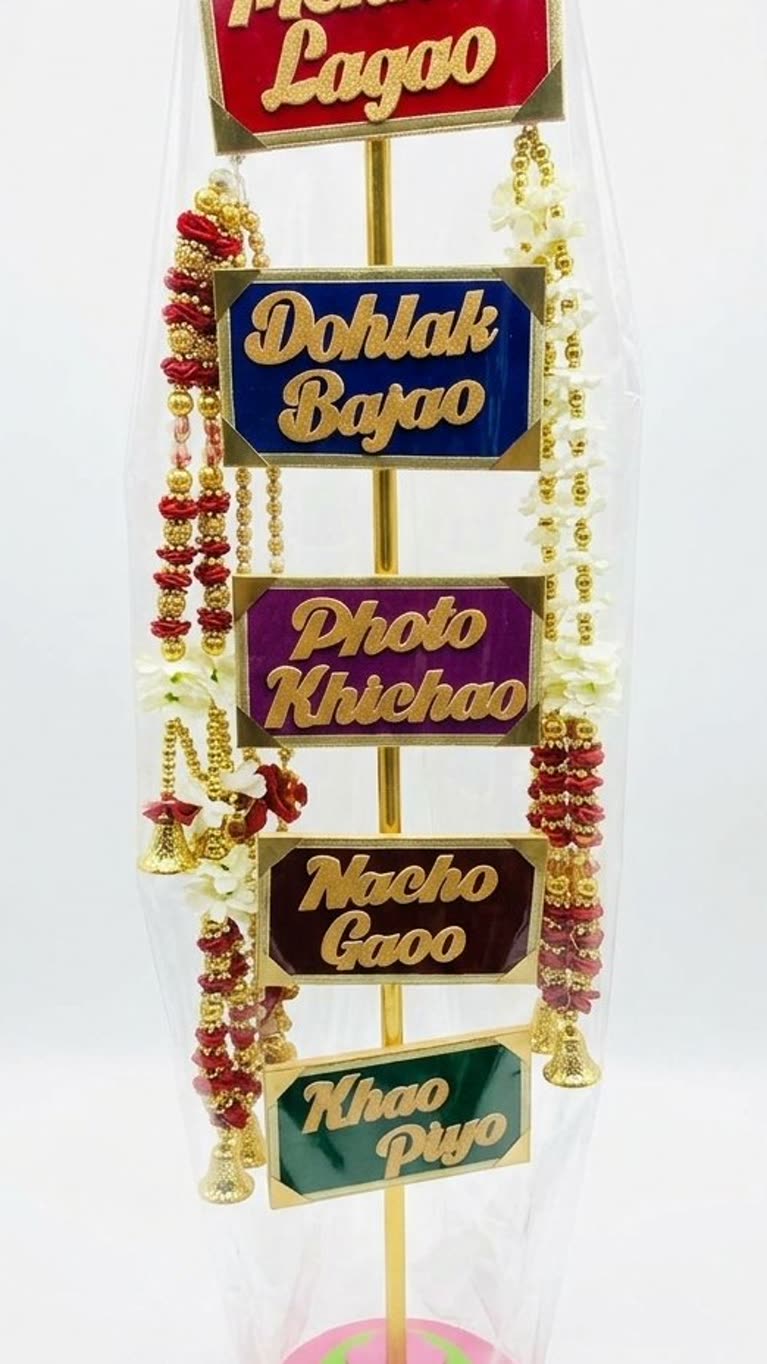 Mehndi Program Sign Stand â âMehndi Lagao, Dho - alternate view 3