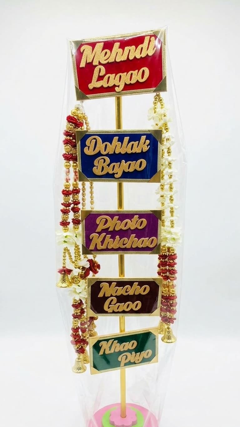 Mehndi Program Sign Stand â âMehndi Lagao, Dho - alternate view 4