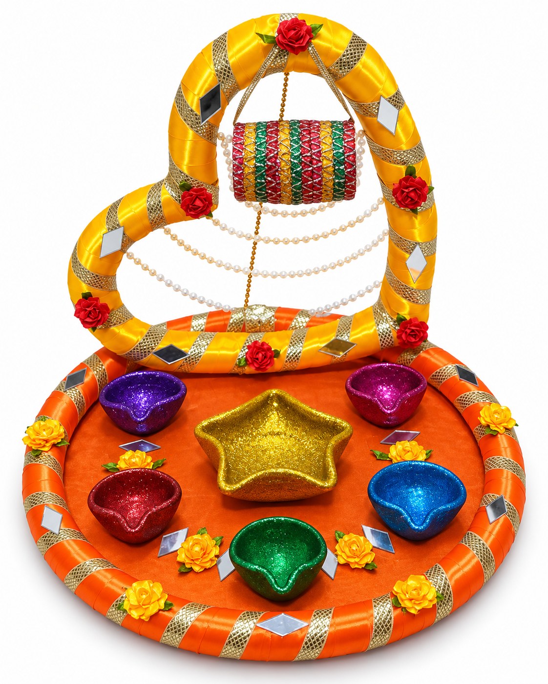 Heart shaped mehndi thaal