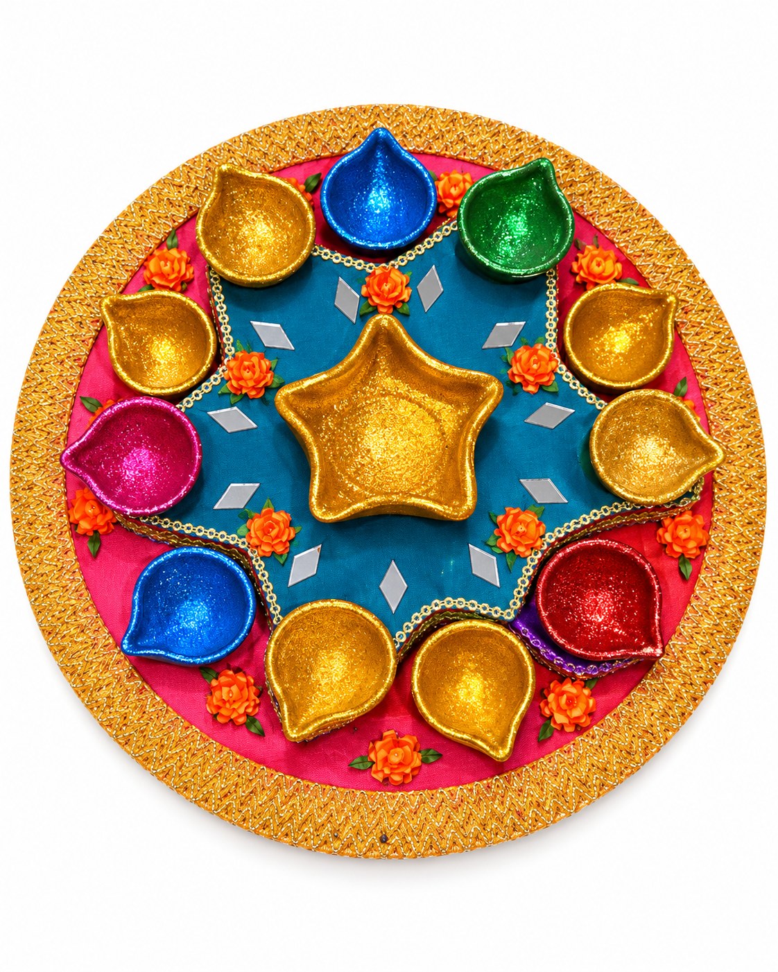Star diya mehndi thaal
