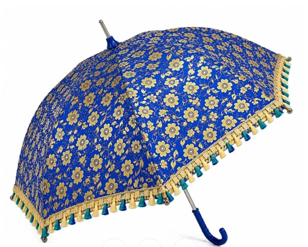 Blue decorative mehndi umbrella