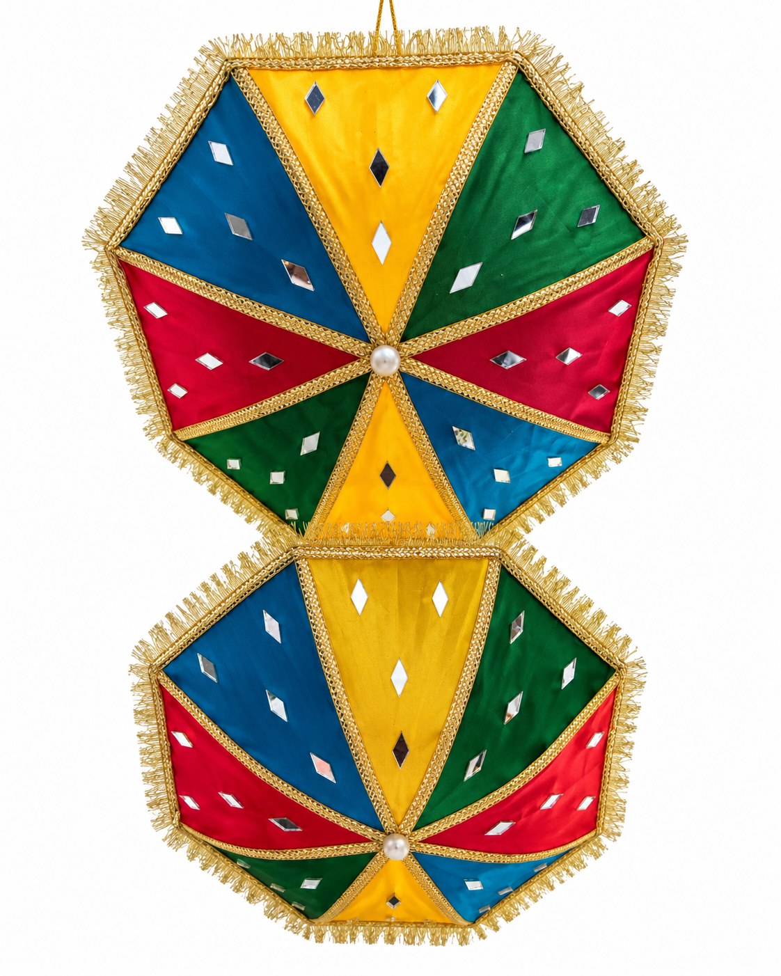 Double hanging mehndi umbrella decor