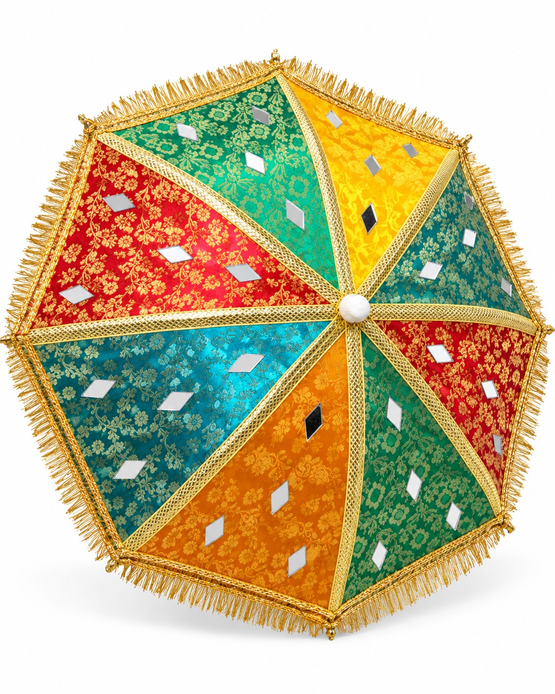 Multicolor mirror work mehndi chattri