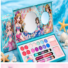 Mermaid Kids Makeup Kit – Princess Beauty Set with Mirror – Belinda Store
