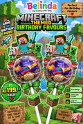 Minecraft theme chocolate lollipop birthday favour