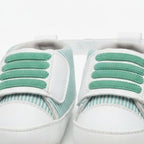 Mint Green Striped Velcro Baby Shoes design detail – soft sole baby shoes – Belinda Store