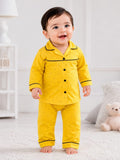 Mustard Yellow Baby Night Suit – 2-piece baby PJ's set 0-24 months – Belinda Store