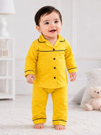 Mustard Yellow Baby Night Suit – 2-piece baby PJ's set 0-24 months – Belinda Store