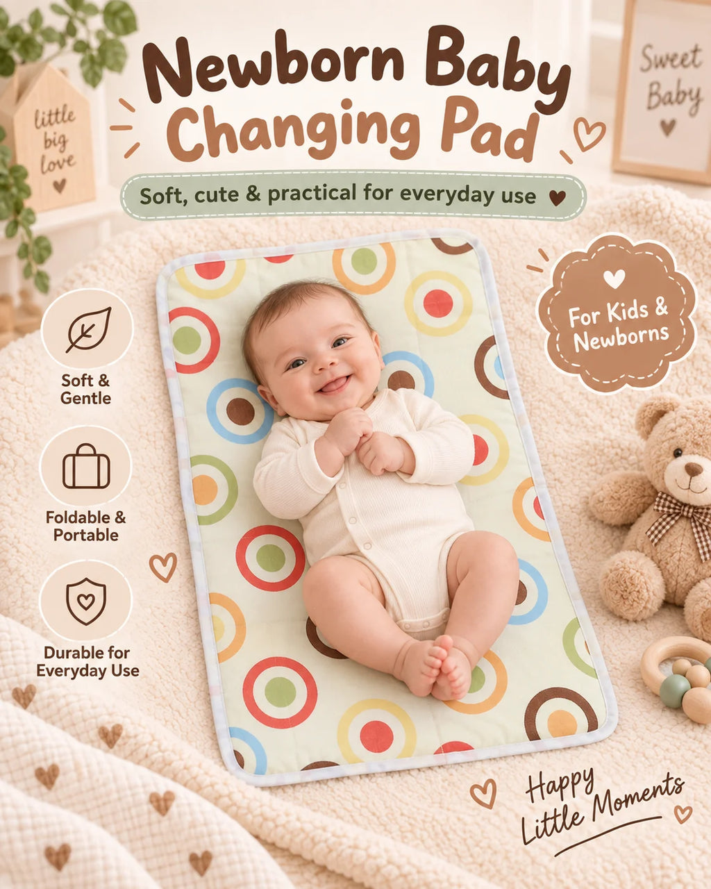 Retro Print Baby Changing Pad – poster 4 | Belinda Store Pakistan