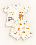 Newborn Baby Cotton Set Shirt Shorts Cream – Belinda Store Pakistan
