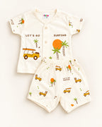 Newborn Baby Cotton Set Shirt Shorts Cream – Belinda Store Pakistan