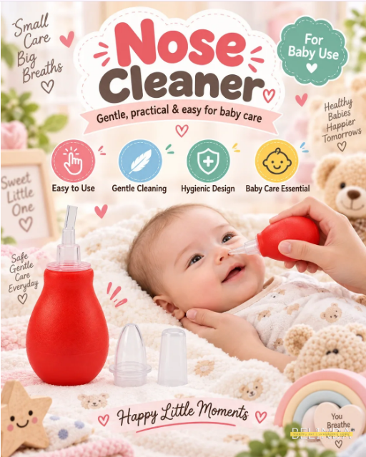 Newborn Baby Nose Cleaner - Gentle Nasal Aspirator for Baby Care