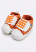Orange Fish Print Velcro Baby Shoes soft sole prewalker for baby boys – Belinda Store
