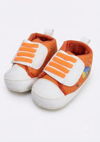 Orange Fish Print Velcro Baby Shoes soft sole prewalker for baby boys – Belinda Store