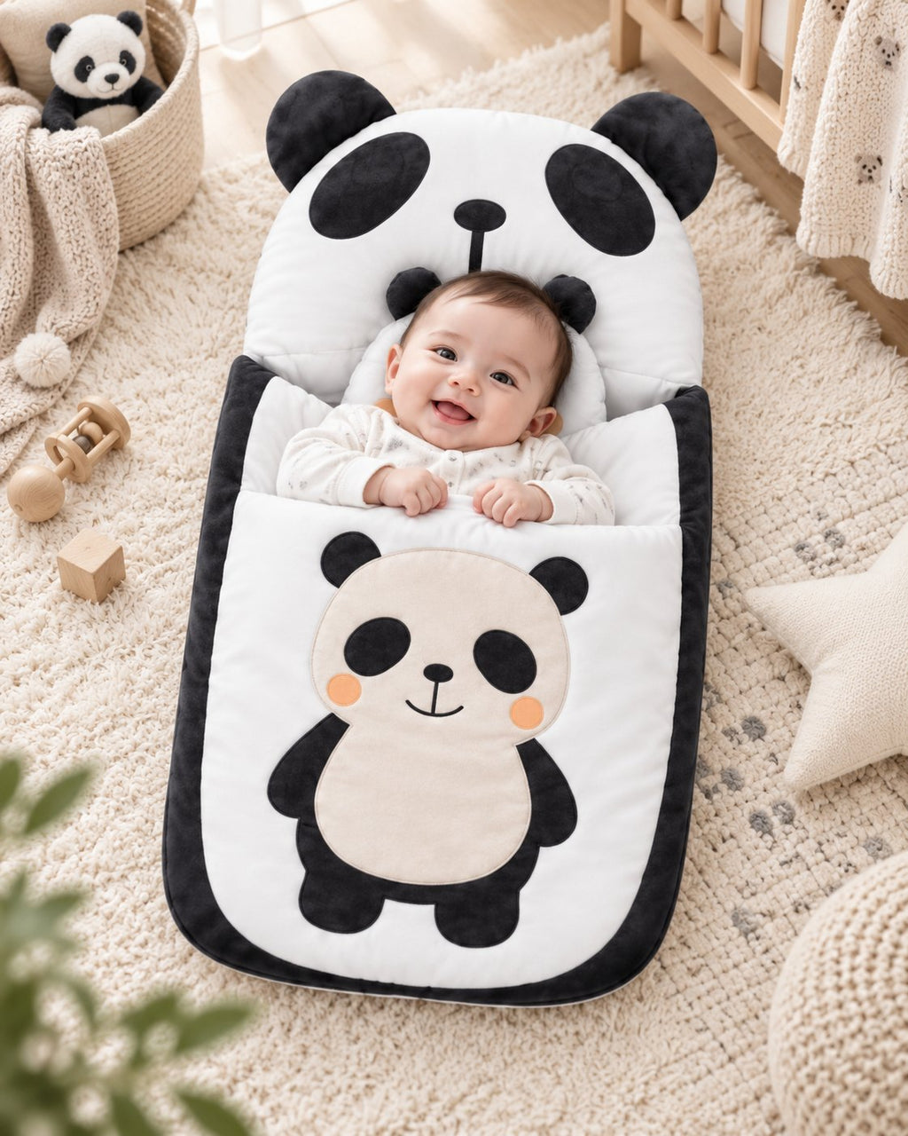 Panda Baby Sleeping Bag Black Newborn – Belinda Store Pakistan