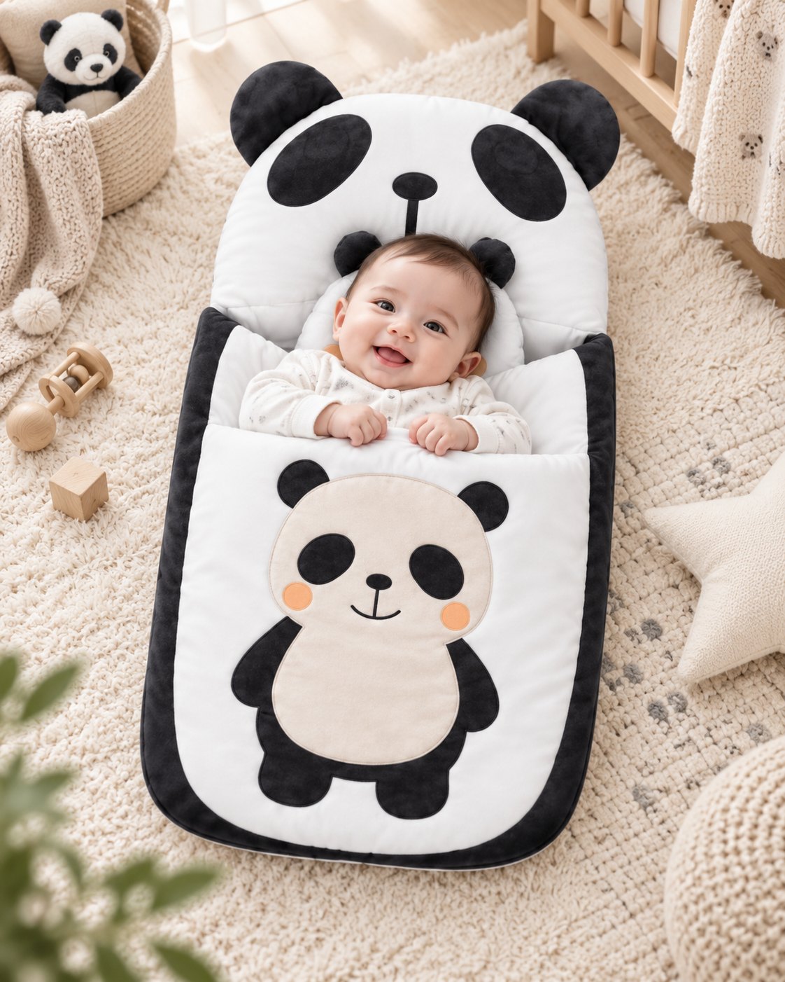 Panda Baby Sleeping Bag Black Newborn – Belinda Store Pakistan