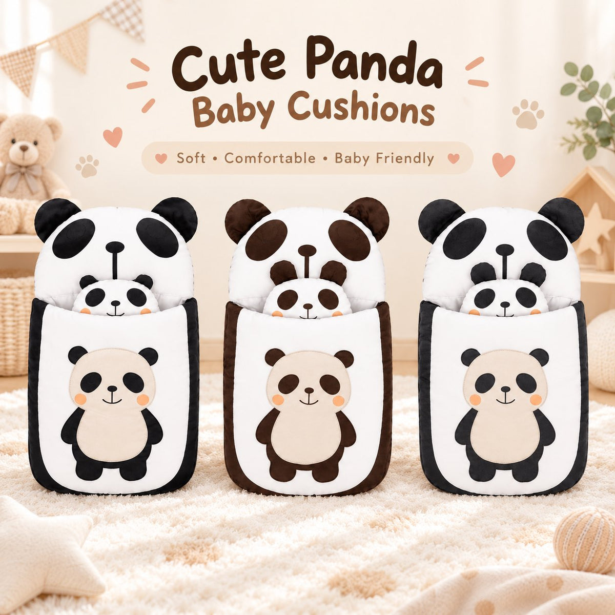 Panda Baby Sleeping Bag With Pillow – Belinda Store Pakistan