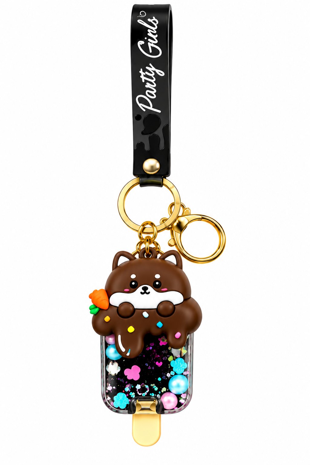Party Girls Chocolate Cat Keychain