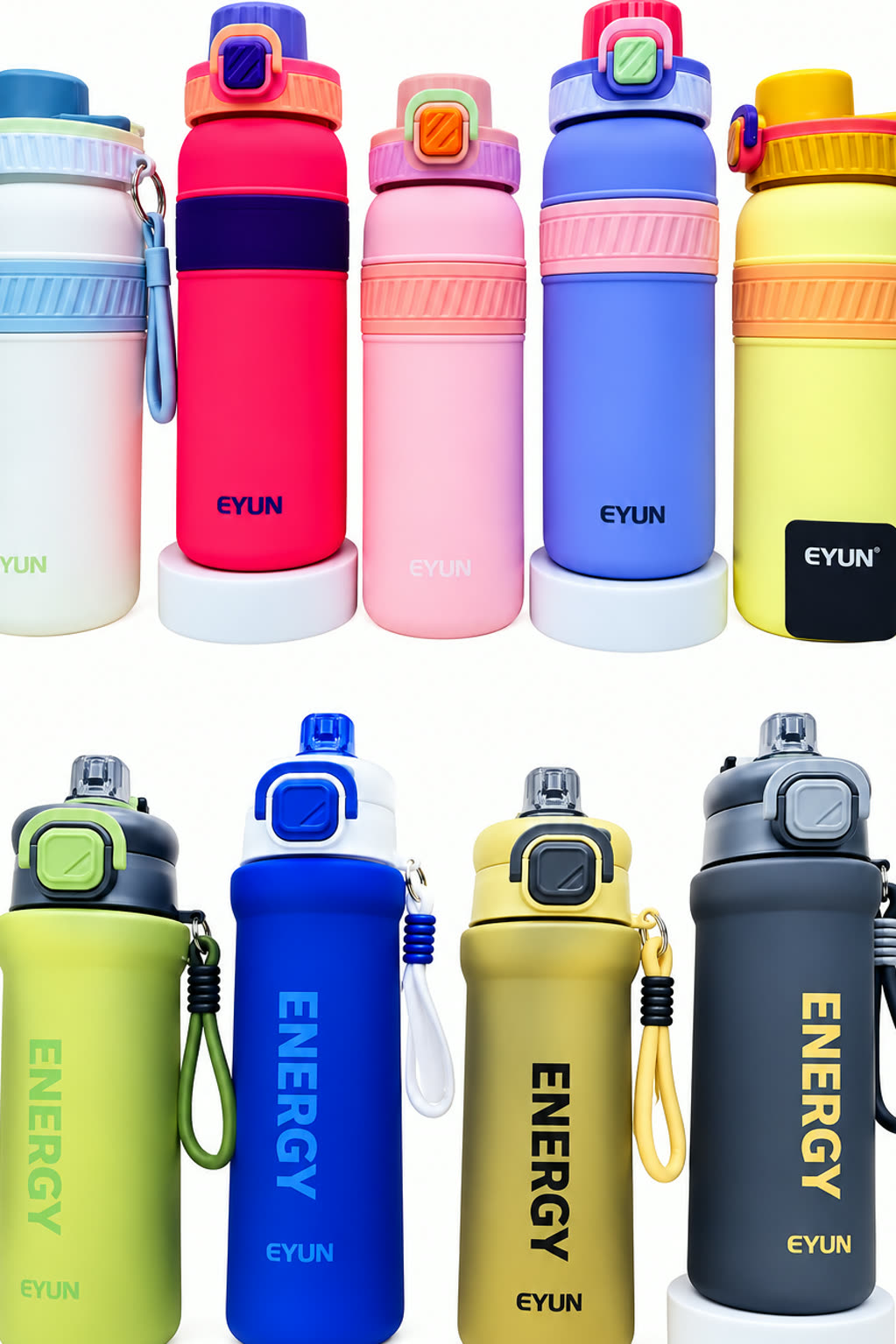 Pastel Duo Water Bottle | Two-Tone Sipper for Kids - alternate view 2