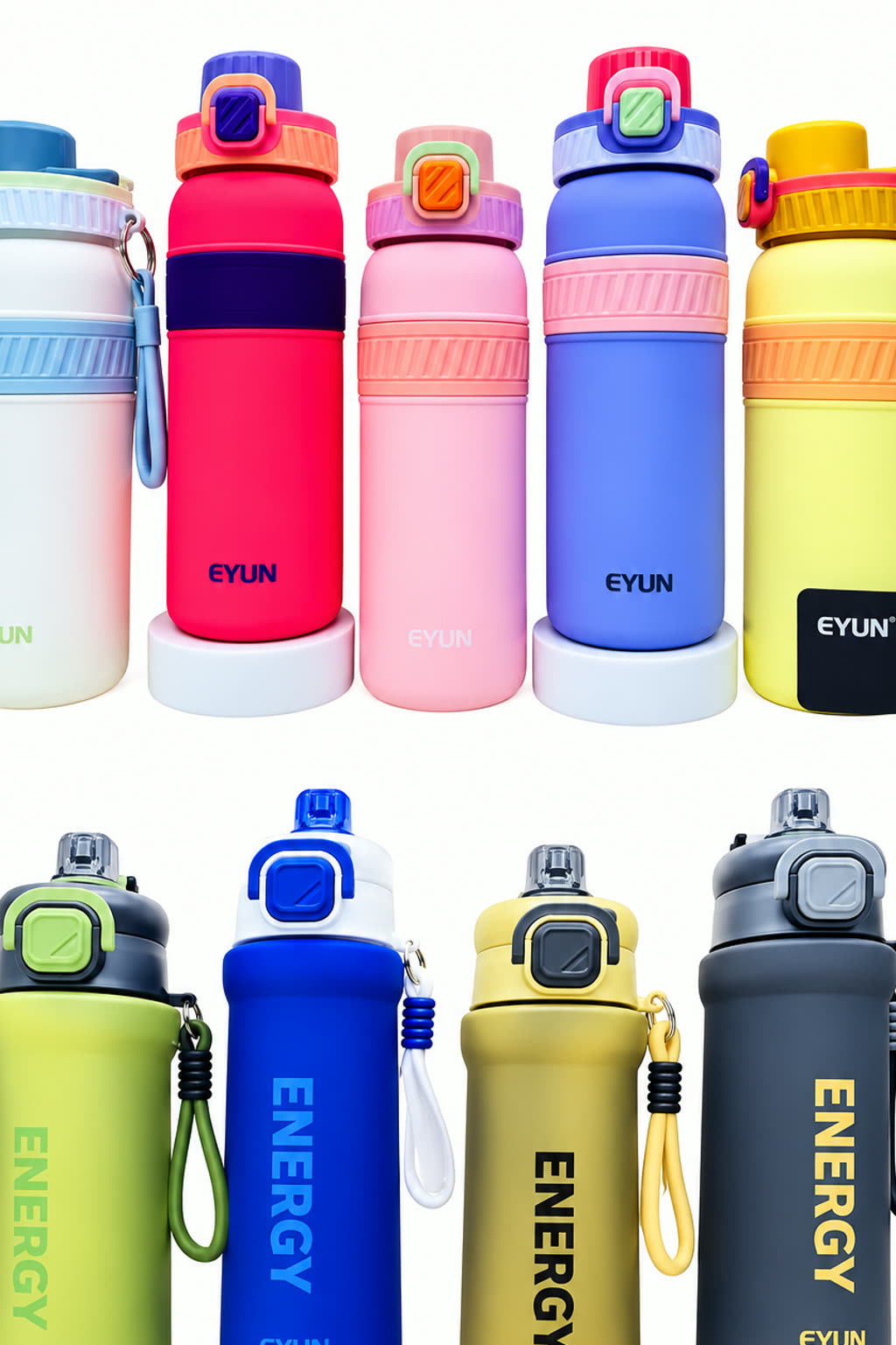 Pastel Duo Water Bottle | Two-Tone Sipper for Kids - alternate view 4