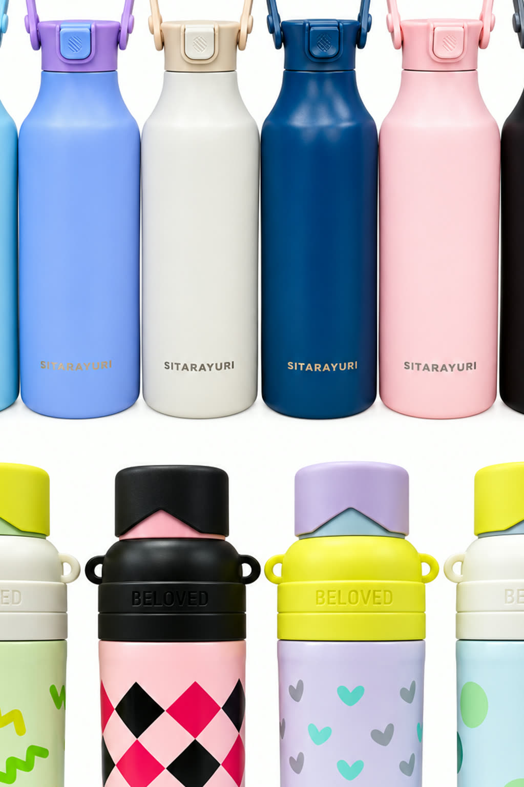 Pastel Water Bottle with Handle | Easy-Carry Sippe - alternate view 3