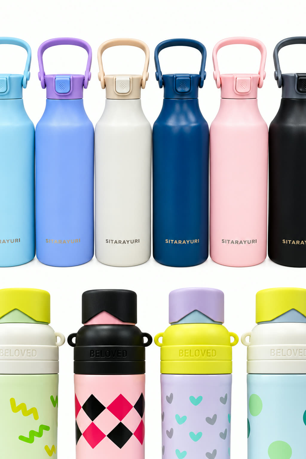 Pastel Water Bottle with Handle | Easy-Carry Sippe - alternate view 4