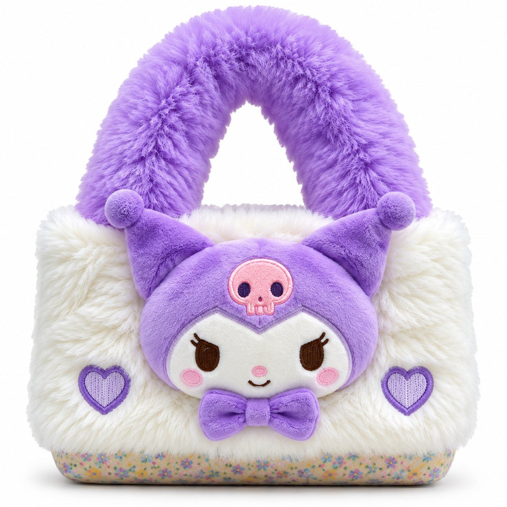 Pastel Purple Plush Character Handbag