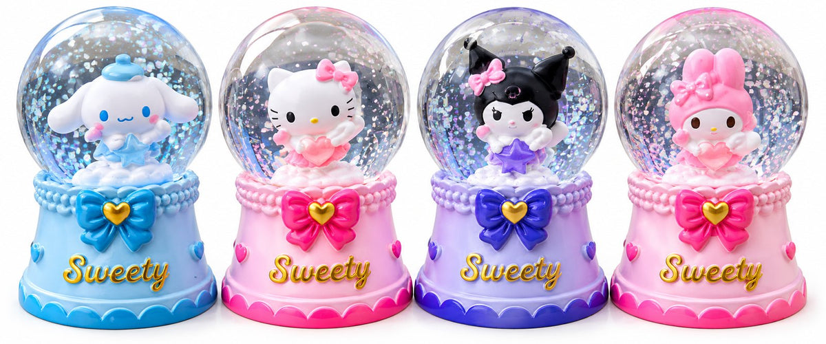 Pastel Sweety Sanrio-Inspired Snow Globes
