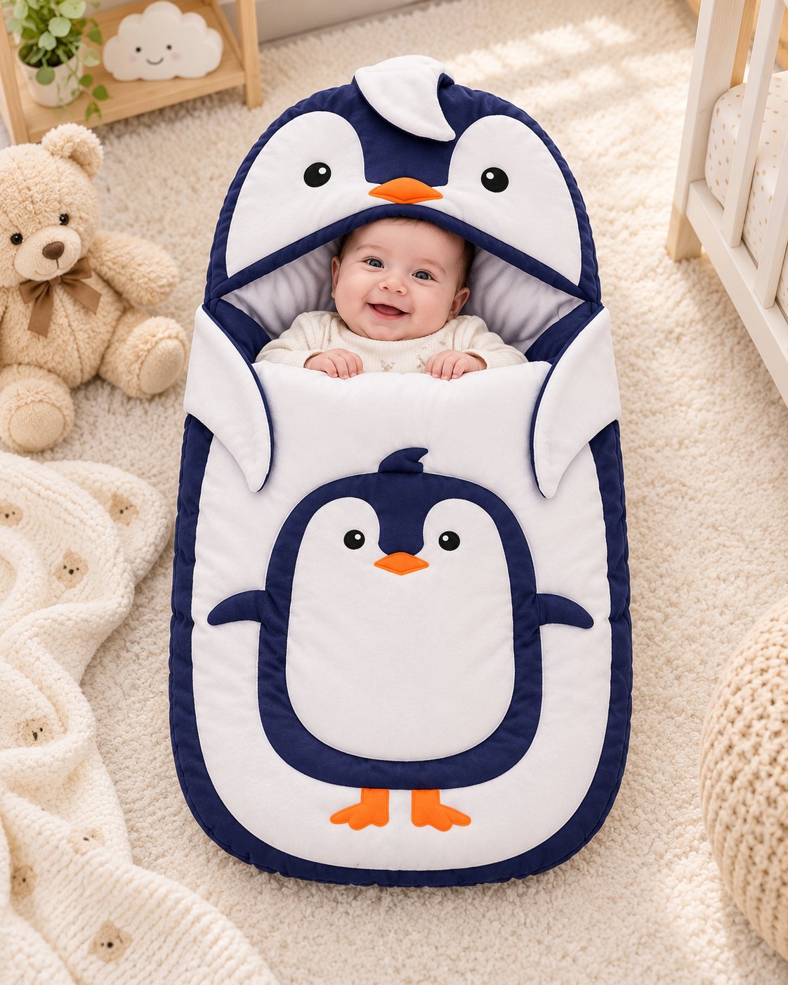 Penguin Baby Sleeping Bag Navy Blue – Belinda Store Pakistan