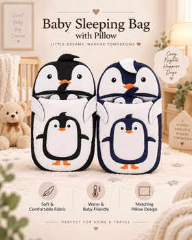 Penguin Baby Sleeping Bag With Pillow – Belinda Store Pakistan