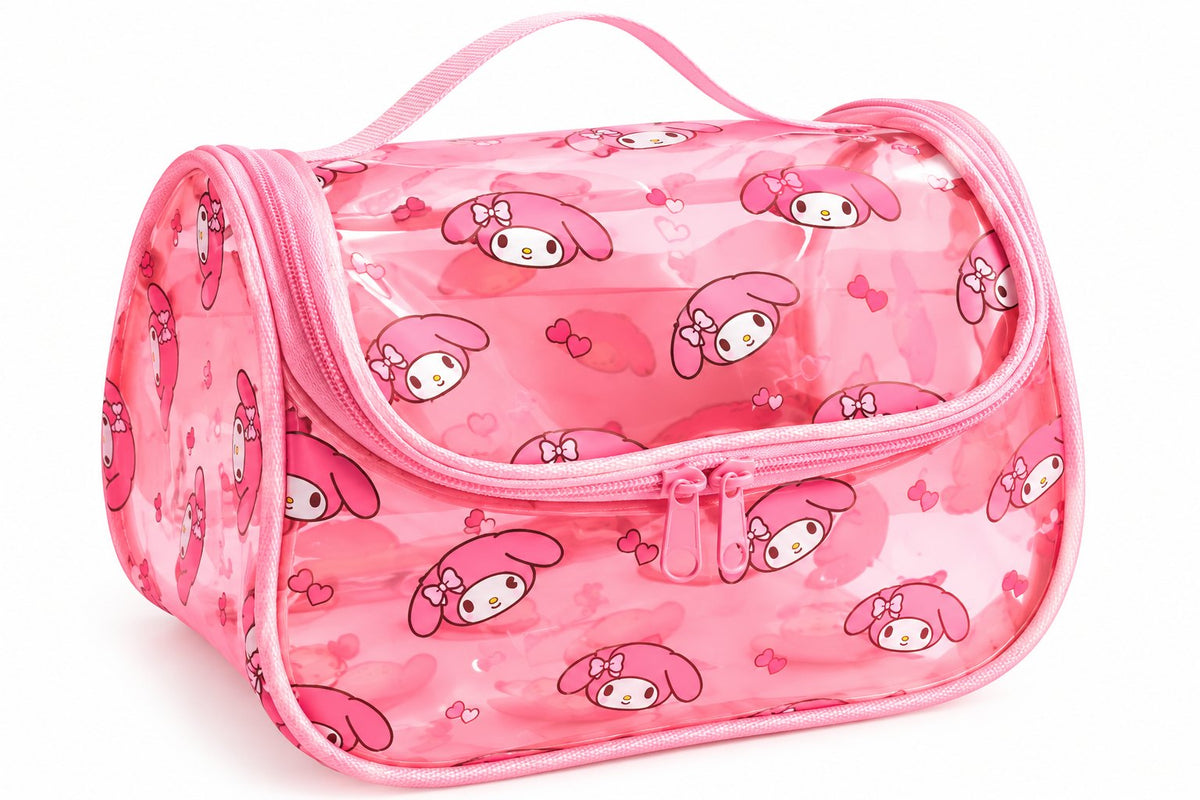 Pink Kawaii Character Travel Bag