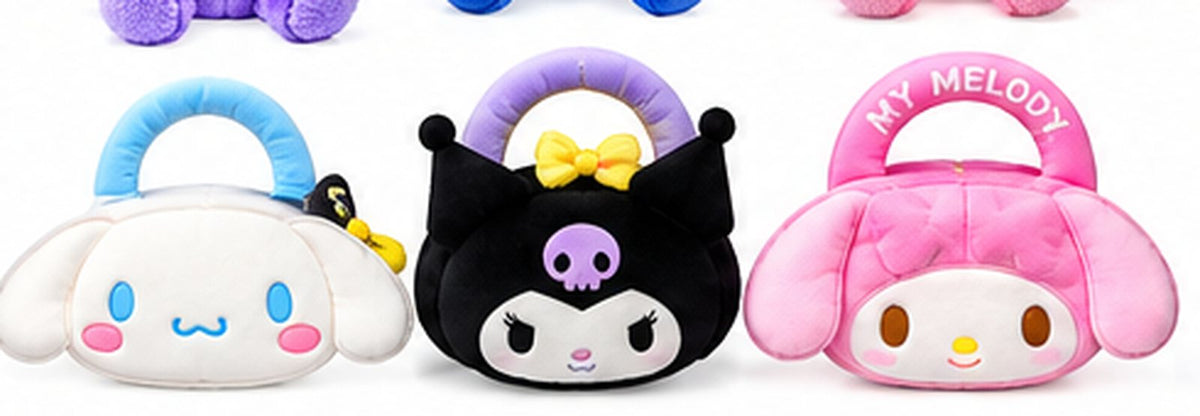 Plush Character Handbag for Girls – Cinnamoroll, Kuromi & My Melody – Belinda Store