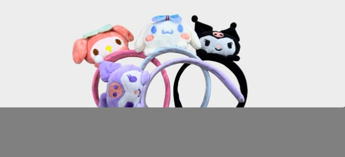 Plush Character Headband for Girls – My Melody, Kuromi, Cinnamoroll – Belinda Store