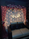 Qabool Hai neon sign pink floral backdrop Karachi – photo 1