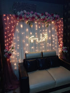 Qabool Hai neon sign pink floral backdrop Karachi – photo 1