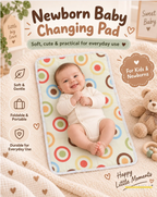 Newborn Baby Changing Pad - Retro Circles Waterproof Diaper Changing Mat