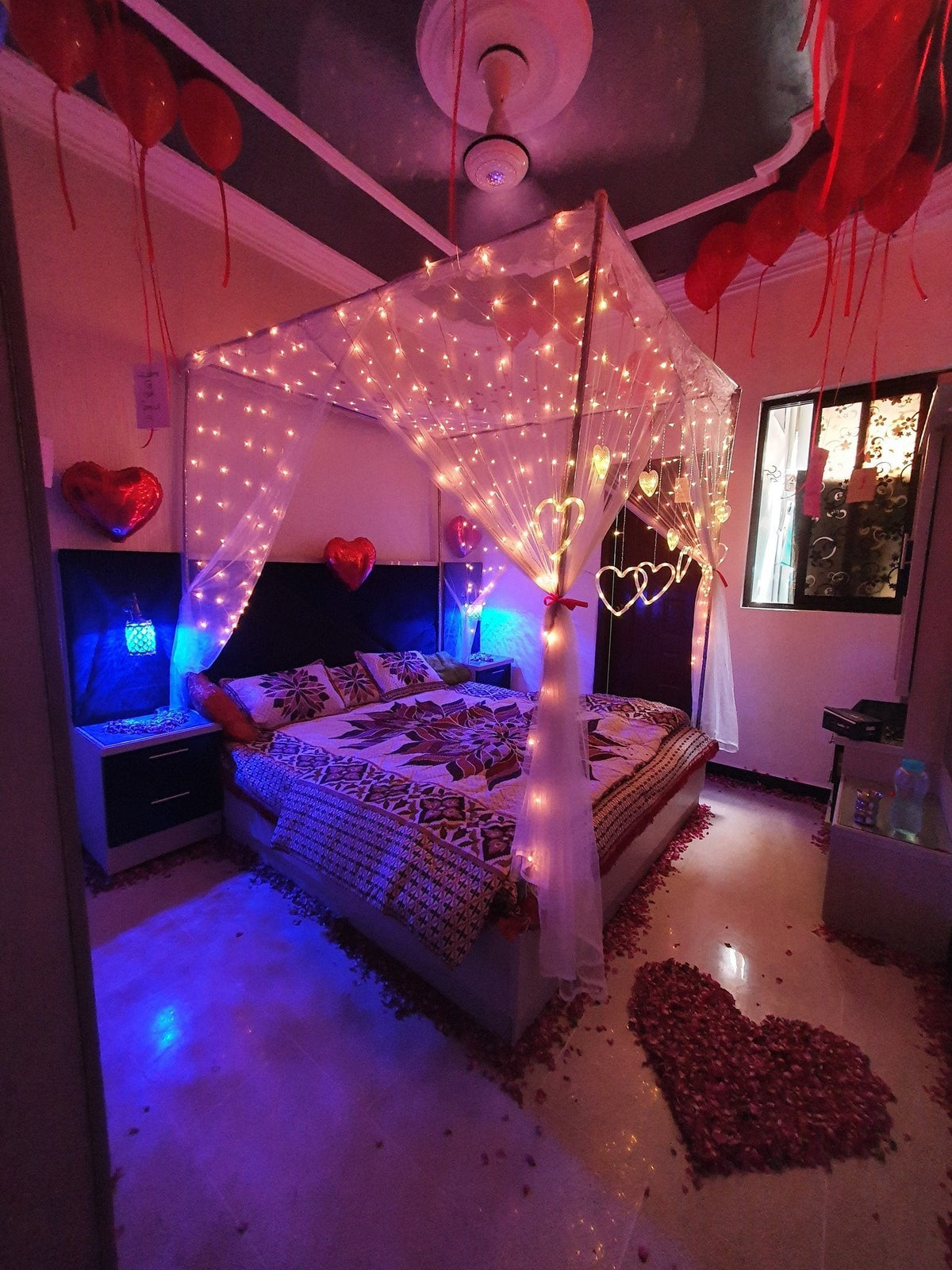 Romantic wedding room setup Karachi complete decoration package – image 2