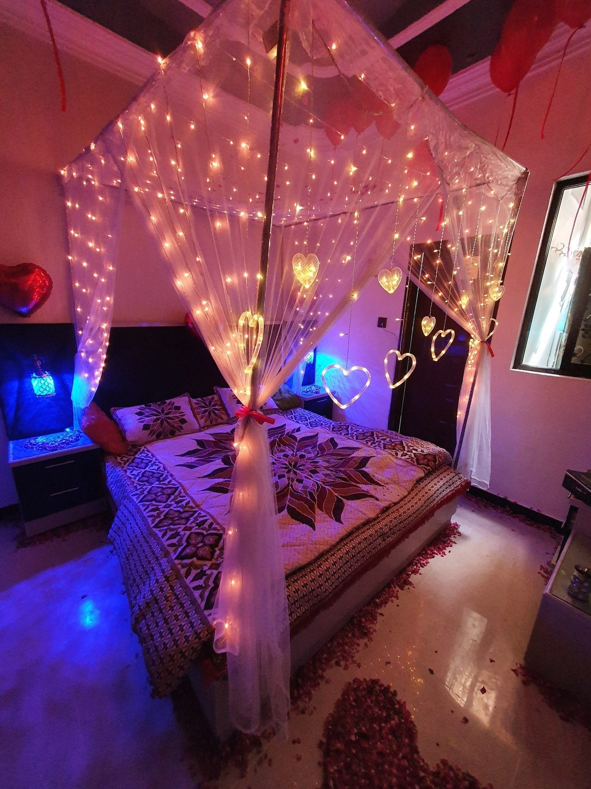 Romantic wedding room setup Karachi complete decoration package – image 3