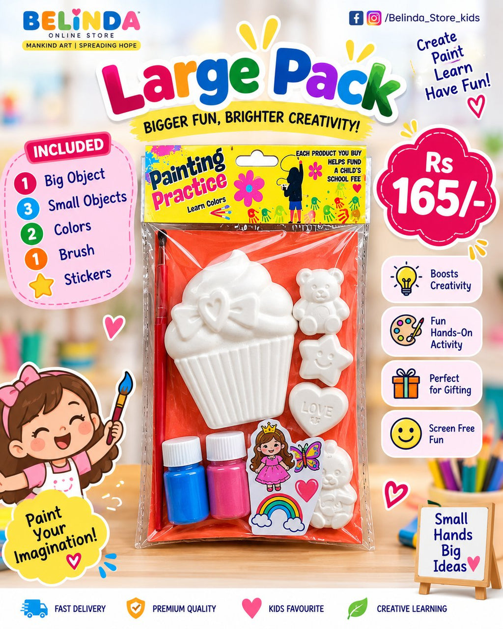 Ceramic Painting Large Standard Pack - Paint Your Own Kit | Belinda Store - view 10