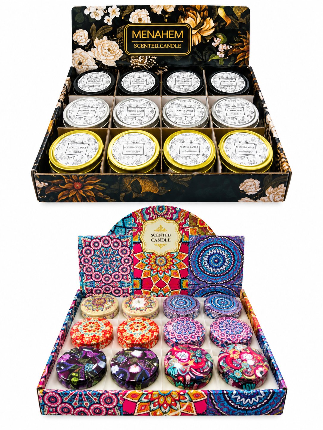 Tin Scented Candles Box (12 Pcs)