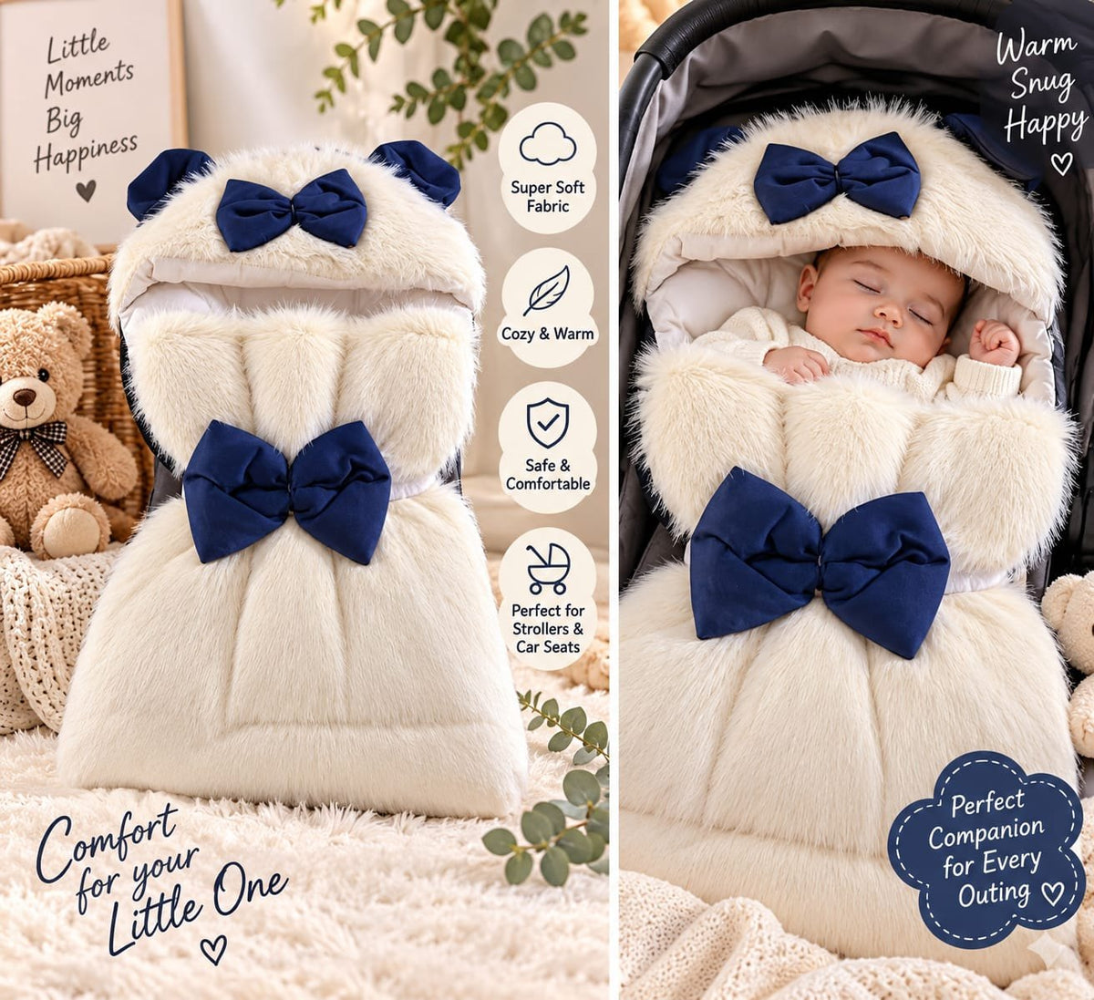Winter Bow Style Baby Carry Nest Stroller – Belinda Store Pakistan